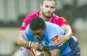 Bandise Maku on the charge for the Blue Bulls