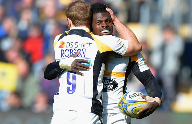 Christian Wade celebrates one of six tries