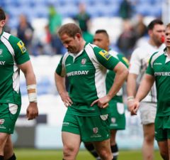 David Paice of Irish looks dejected as he leaves the field