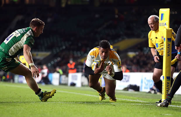 Frank Halai scored two tries for Wasps
