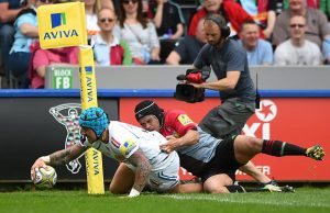 Jack Nowell scores for Exeter Chiefs