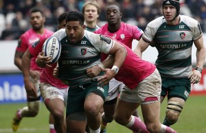 Try scorer Manu Tuilagi in action for Leicester Tigers