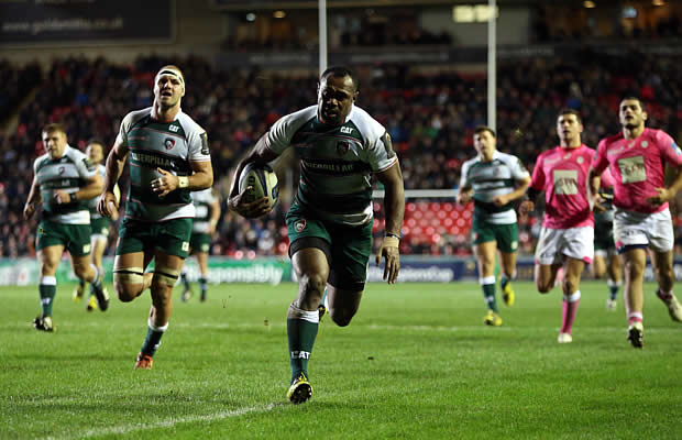 Vereniki Goneva on the charge for Leicester Tigers