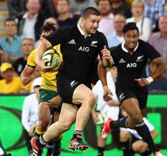 Dane Coles on the charge for the All Blacks in 2015