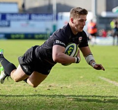 David Strettle scored two tries in the LV Cup final