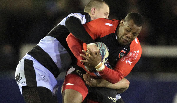 Steffon Armitage protects the ball for Toulon