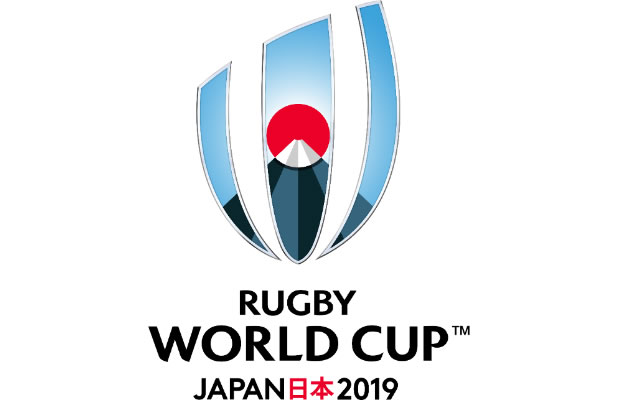 The logo for the 2019 Rugby World Cup in Japan