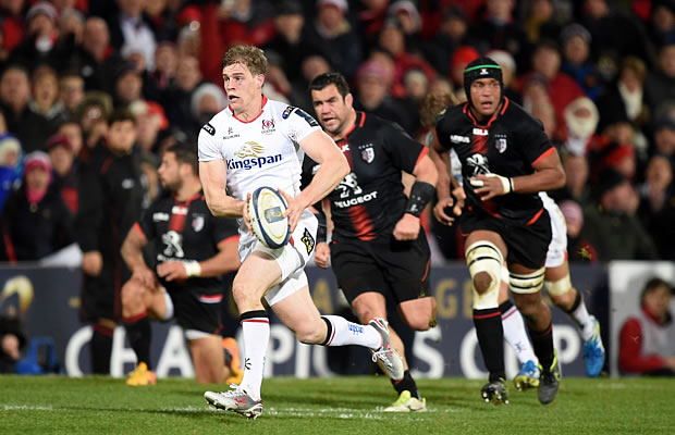 Andrew Trimble breaks through for Ulster against Toulouse