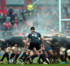 Conor Murray waits for the ball to come out of the scrum
