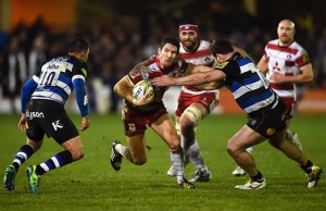 James Hook on the attack for Gloucester