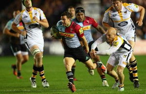Karl Dickson on the charge for Harlequins