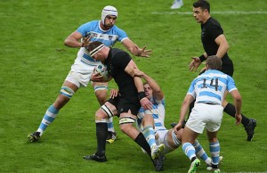 Kieran Read on the charge for New Zealand