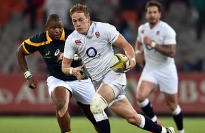 Mike Haley on the run for England Saxons