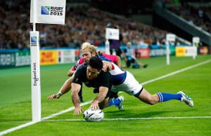 Man of the match Nehe Milner-Skudder scored two tries against Namibia