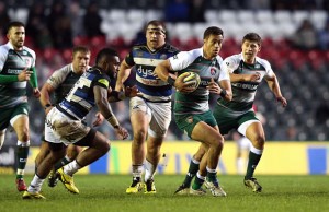 Peter Betham breaks away for Leicester Tigers