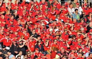 British and Irish Lions fans pack a stadium
