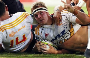 Sam Cane scores a try for the Chiefs